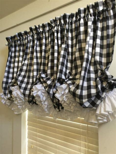 Find images of white battery. Black and White Check Farmhouse Balloon Curtain valance ...