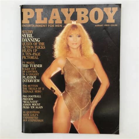 Playboy Magazine August Cover Sybil Danning Playmate Carina