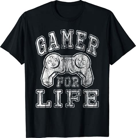 Gamer For Life Vintage Athletic Style Novelty Gamer Life T