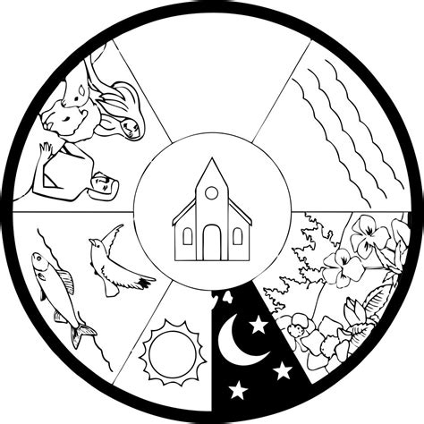 More than 600 free online coloring pages for kids: 5 Best Printable Creation Wheel Craft - printablee.com