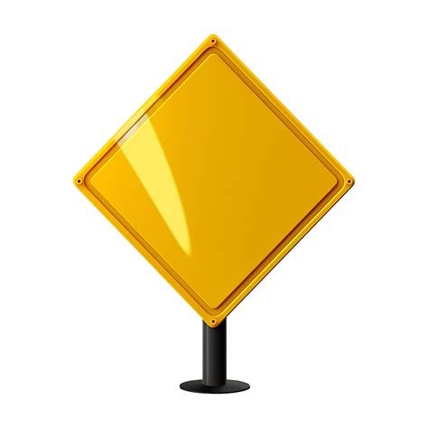 Ai Generated Blank Road Sign Board Isolated On Transparent Background