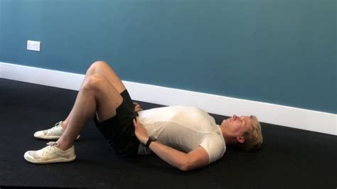 Supine Bent Knee Posterior Pelvic Tilt YouTube