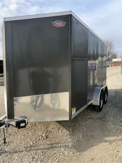 2020 Ameralite 7x14 All Aluminum Tandem Wedge Nose Cargo Trailer With