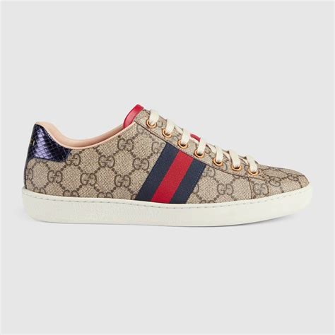 Shop The Ace Gg Supreme Sneaker By Gucci The Retro Inspired Design Of