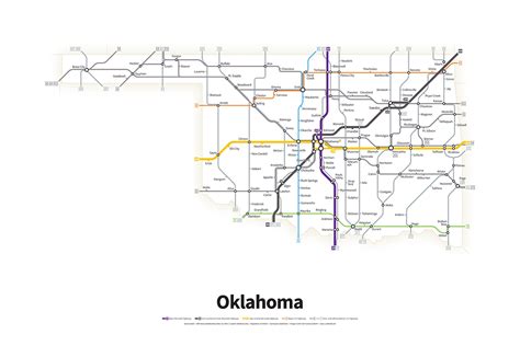 Highways Of The Usa Oklahoma Transit Maps Store