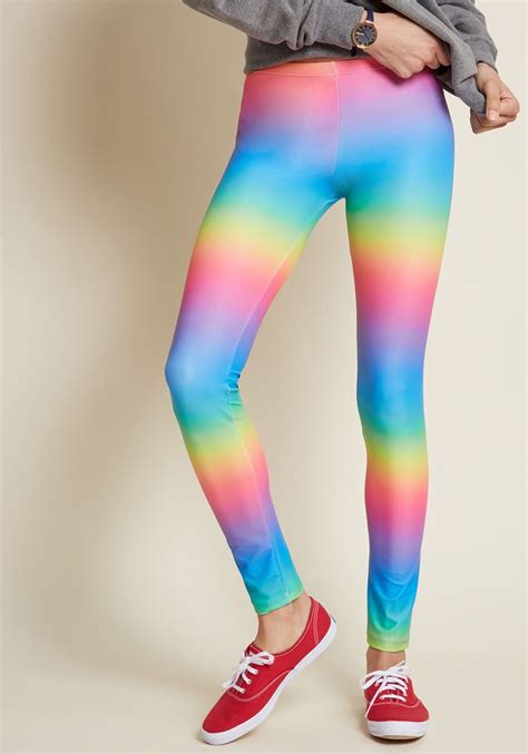 Rainbow Glow Leggings Rainbow Leggings Rainbow Outfit Slimming Leggings