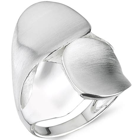 Vinani Design Ring breit mattiert glänzend schlicht anpassbar Sterling Silber Größe