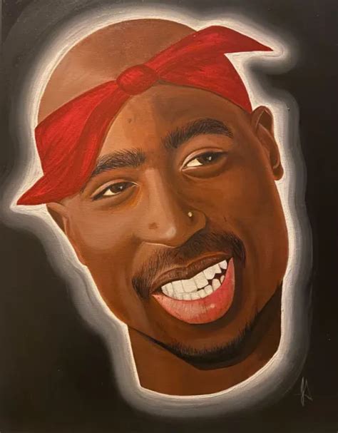 Acrylic Painting Tupac Shakur Original Hand Painted Decor 20000