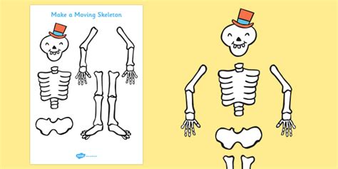 Funny Bones Make A Moving Skeleton A4 Teacher Made