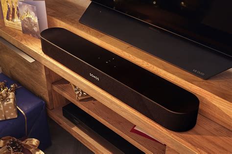 Sonos Beam Compact Sound Bar Black Speakers With Dialogue