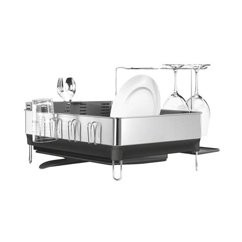 Removable stainless steel dish rack for air drying dishes. Dish Rack - simplehuman Stainless Steel Frame Dish Rack ...