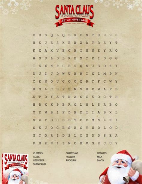 Santa Claus Is Coming To Town Word Search Puzzle Mama Likes This