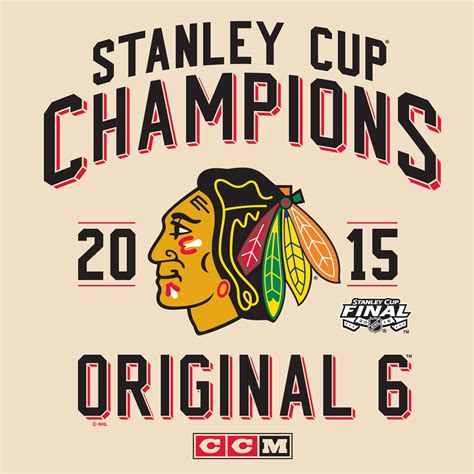 Chicago Blackhawks Original 6 Stanley Cup Champions 2015 Chicago