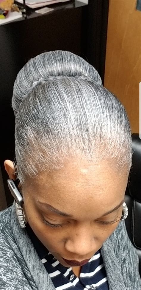 Loading Gray Hair Beauty Black Women Hairstyles Natural Gray Hair