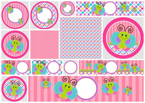 Etiquetas para botellas de agua personalizadas para imprimir. Divertida Mariposa: Etiquetas para Candy Buffet para ...