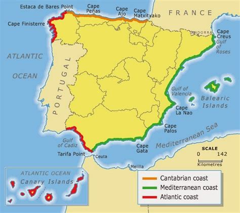 Top Beaches In Spain Map United States Map