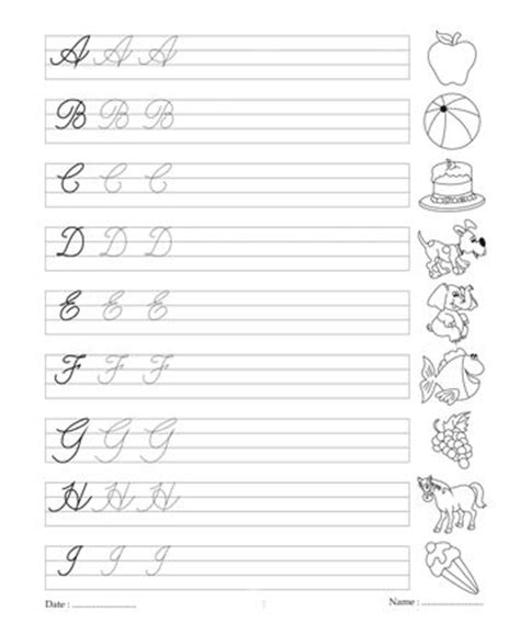 Just click on the letters below to print a worksheet. Cursive Writing Book 1 Sheet | Cursive writing, Cursive ...
