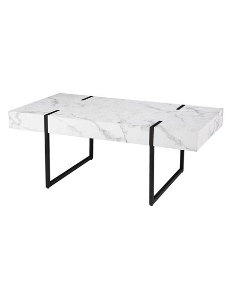 Southern Enterprises Rangy Modern Faux Marble Cocktail Table Macy S