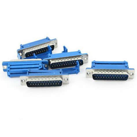 5pcs Parallel Port D Sub Db25 Idc Connector Male Flat Ribbon Cable