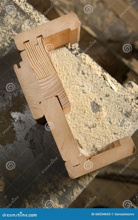 Assembled Wooden Detail Stock Image Image Of Dust Woodworking 66034643