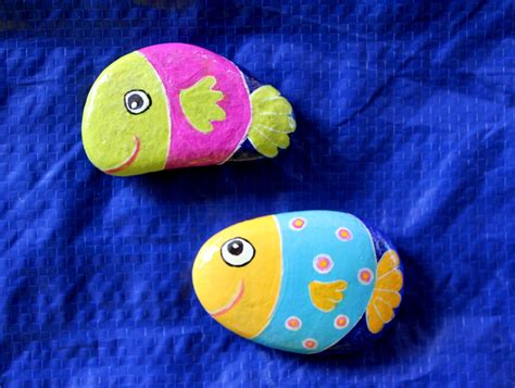 Peces Painted Rocks Kids Painted Rocks Rock Crafts