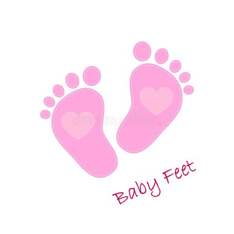 Pink Baby Footprints Stock Illustrations 483 Pink Baby Footprints