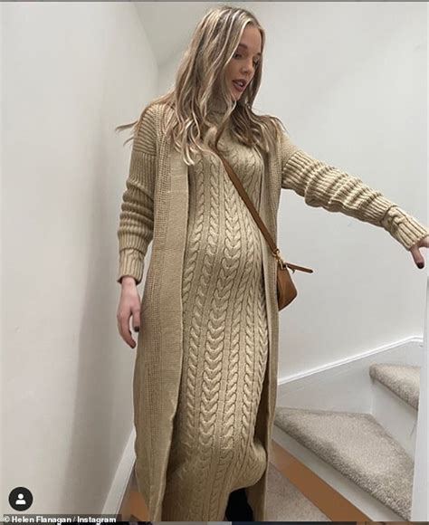 Pregnant Helen Flanagan Shows Off Her Bump In Chic Sweater Dress