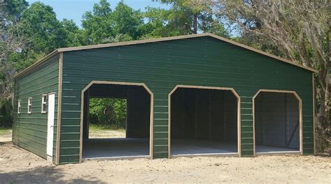 36x40 Custom Garage Central Florida Steel Buildings And Supply