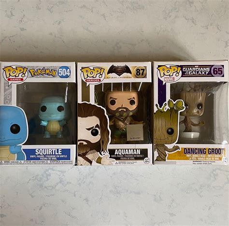 Funko Pop Squirtle Aquaman Dancing Groot Hobbies And Toys Toys