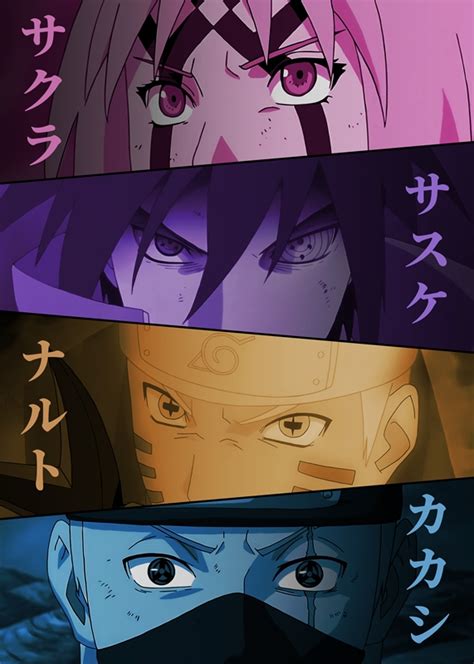 Naruto Team 7 Poster Von Illust Artz Printler