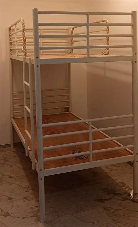 Twin Over Full Stainless Steel Double Bunk Bed Without Storage