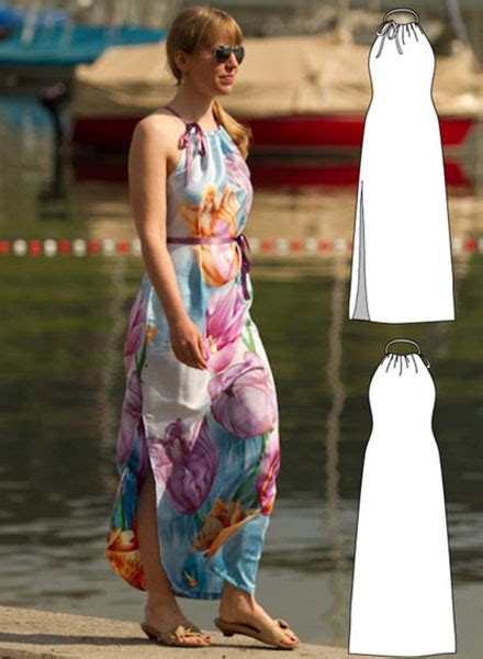 Maxi Dress Sewing Pattern Halter Dress Pattern Gina Renee Designs