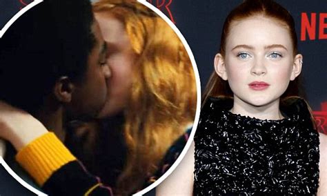 Sadie Sink Stressed Out By Unscripted Stranger Things Kiss Daily Mail