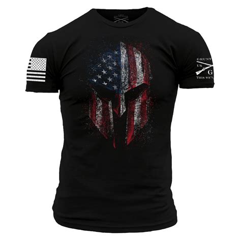 Mens Patriotic Shirts American Spartan 20 Tee Grunt Style Llc