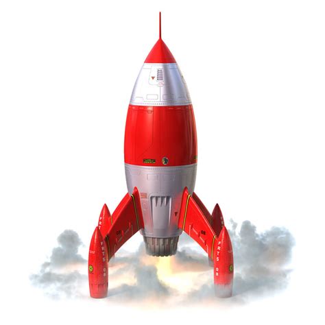 cartoon rocket 3d 3ds