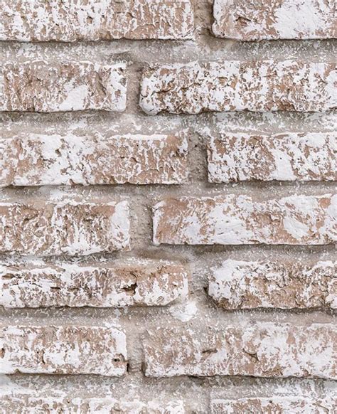 Whitewashed Vintage Brick Wallpaper Repositionable Etsy Brick