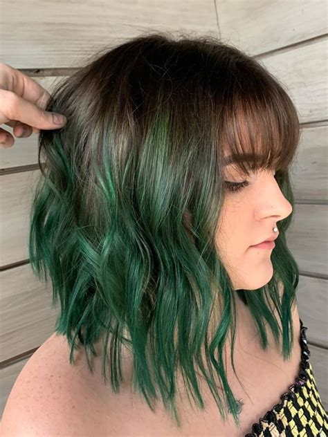 Phantom Green Green Hair Dye Green Hair Ombre Short