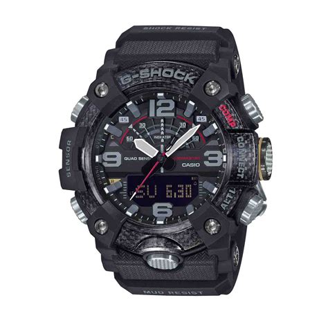200m water resistant this is the latest new addition to the casio mudmaster series of watches. Casio G-Shock Black Carbon MudMaster Watch