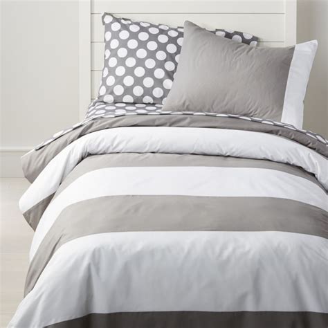 Shop Grey And White Striped Full Queen Duvet Cover Our Grey And White