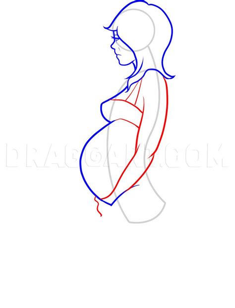 how to draw pregnant women step by step drawing guide by dawn in 2021 woman