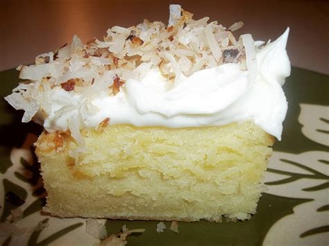 Coconut Topped Cream Cheese Sheet Cake Recipe Just A Pinch Recipes