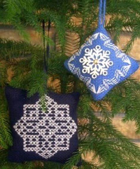 Pdf Pattern Snowflakes Huck Embroidery Swedish Weave