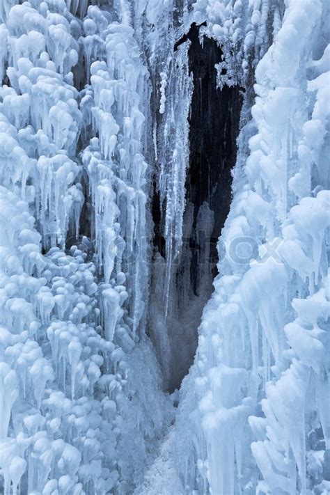Image Of Beautiful Icicles From Frozen Waterfall Stock Photo Colourbox