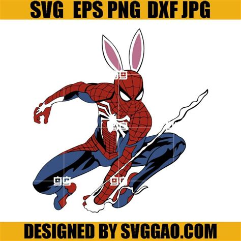 Spiderman Easter SVG, Spiderman Bunny SVG, Spiderman Cute SVG