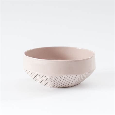 Modern Ceramic Bowl Handmade Medium Size Geometric Serving Etsy