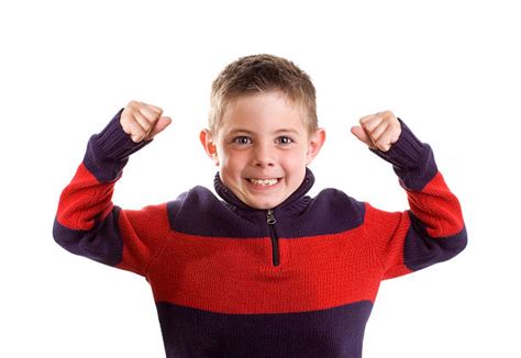 Little Boys Bicep Flexing Muscles Human Muscle Stock Photos Pictures