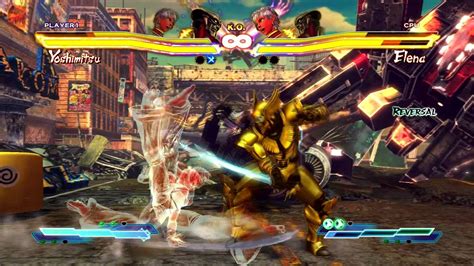 Street Fighter X Tekken Pc Elena Christie Cos Gold Armor Yos