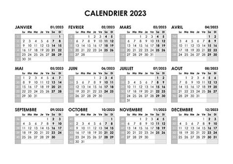 Modele De Calendrier 2023 Imprimable In Pdf Word Excel Images
