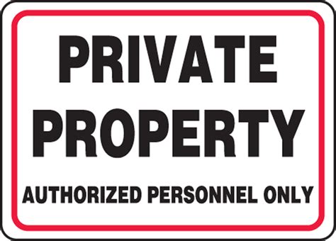 Authorized Personnel Only Private Property Safety Sign Matr536