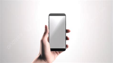 手持屏幕打開的智能手機 3d 插圖手持智能手機 白色背景上有空白屏幕 高清攝影照片背景圖片和桌布免費下載